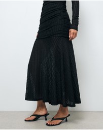 AERE - Valentina Off Shoulder Midi Dress