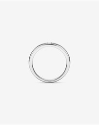 Michael Hill - 0.05 Carat TW Round Brilliant Diamond Duo Wedding Band in 18kt White Gold