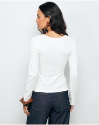 AERE - Sara Long Sleeve Rib Top