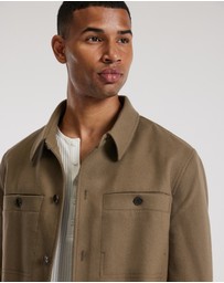 Calibre - Melton Shirt Jacket Latte