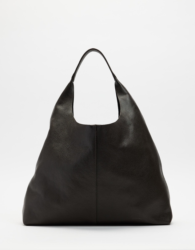 & Other Stories - Large Dark Brown Leather Tote Bag - ICONIC EXCLUSIVE