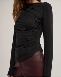 Witchery - Draped Jersey Long Sleeve Top