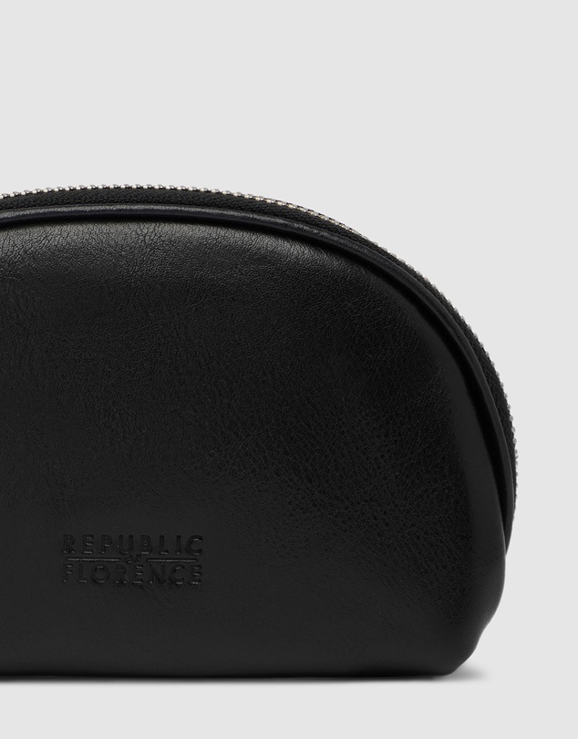 Republic of Florence - Duo Black Leather Pouch Set