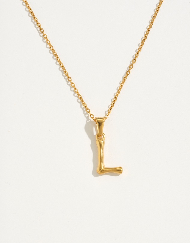Reliquia Jewellery - L Initial Gold Charm Necklace