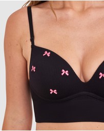 Bras N Things - Alyssia Push Up Wirefree - Black/Print