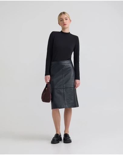 Oxford - Nina Nappa Leather Skirt