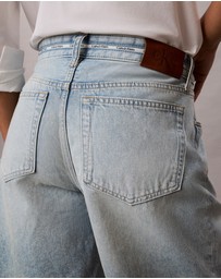 Calvin Klein Jeans - Denim Logo Tape Relaxed Bermuda Shorts