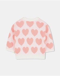 Billieblush - Heart-Patterned Sweater and Trousers Knitted Set - Babies