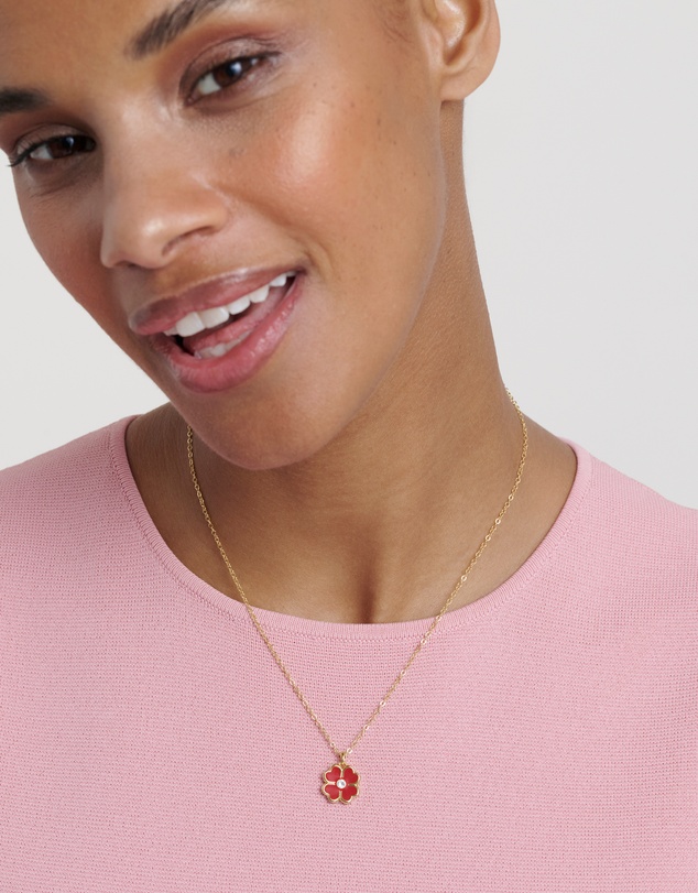 Ted Baker - FERN: Enamel Flower Pendant Necklace