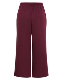 City Chic - Plus size Mae Wide Leg Jogger - dark cherry