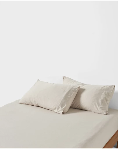Linen House - Ryland Fitted Sheet + Pillowcase Set