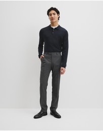 Country Road - Australian Merino Long Sleeve Am Button Polo Knit