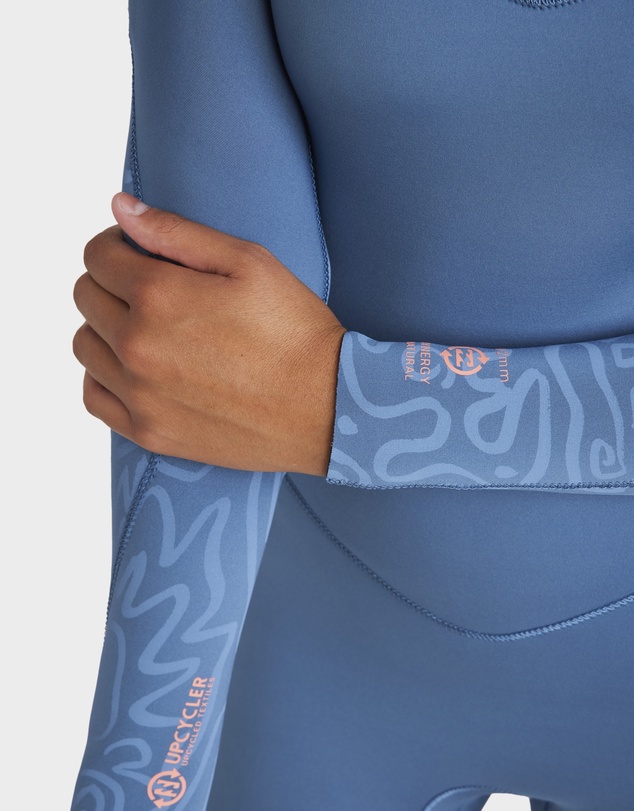 Billabong Kids - Girls 8 to 14 3/2mm Synergy Natural Chest Zip Wetsuit