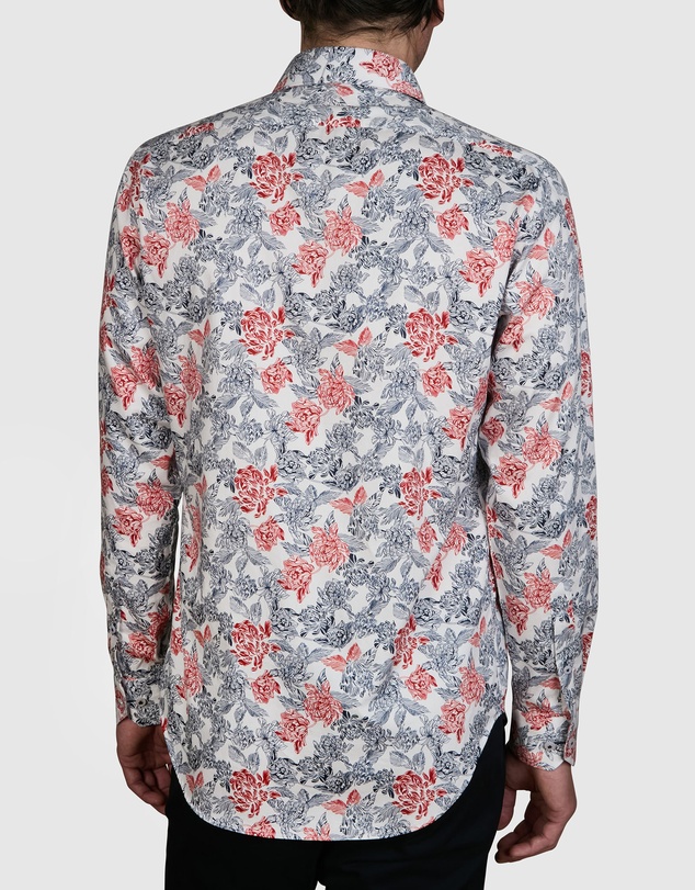 Abelard - Outline Print Slim Fit Shirt