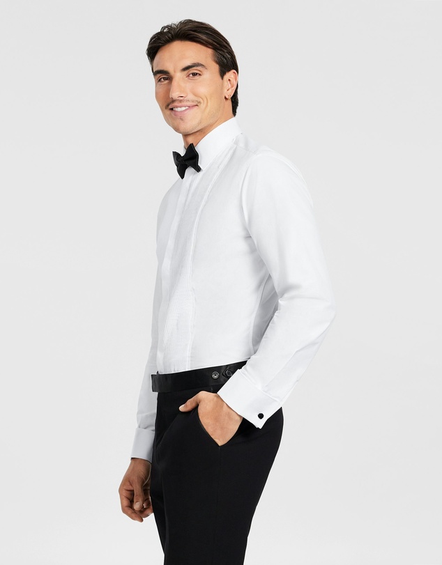 Tarocash - Pleated Front Tuxedo Shirt