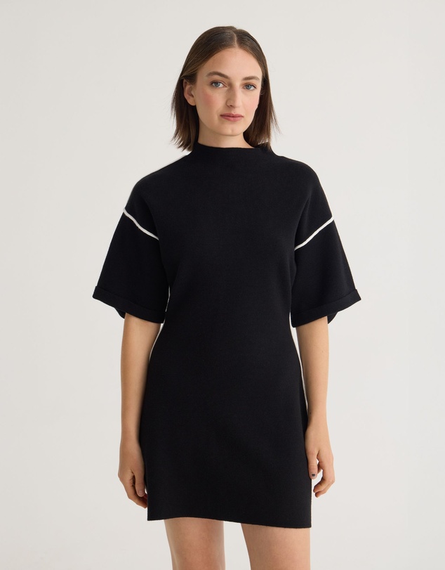 Oxford - Lisa Knitted Contrast Trim Dress
