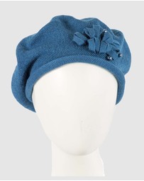 Max Alexander - European Made Blue Soft Wool Beret