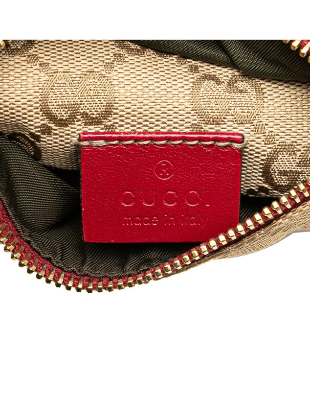 Pre-Loved by Azura Reborn - Pre-Loved GG Canvas Web Double Pocket Belt Bag
