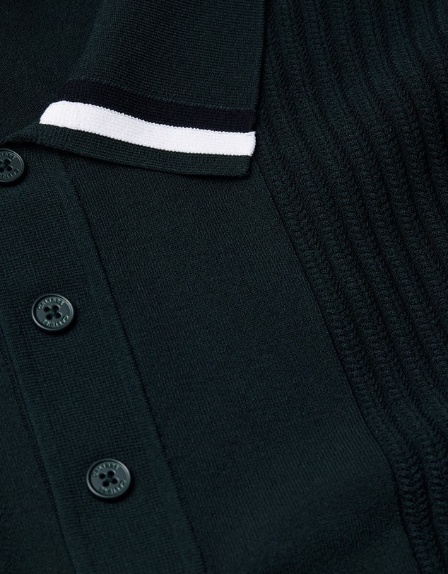 Calibre - Tech Stripe Collar Polo Bottle Green