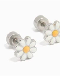 Lovisa - Kids Surgical Steel Daisy Flat Back Earrings