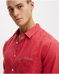 Cotton On - Relaxed Linen Long Sleeve Shirt