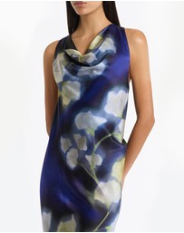 Carla Zampatti - Calla Lily Silk Viscose Cowl Front Gown