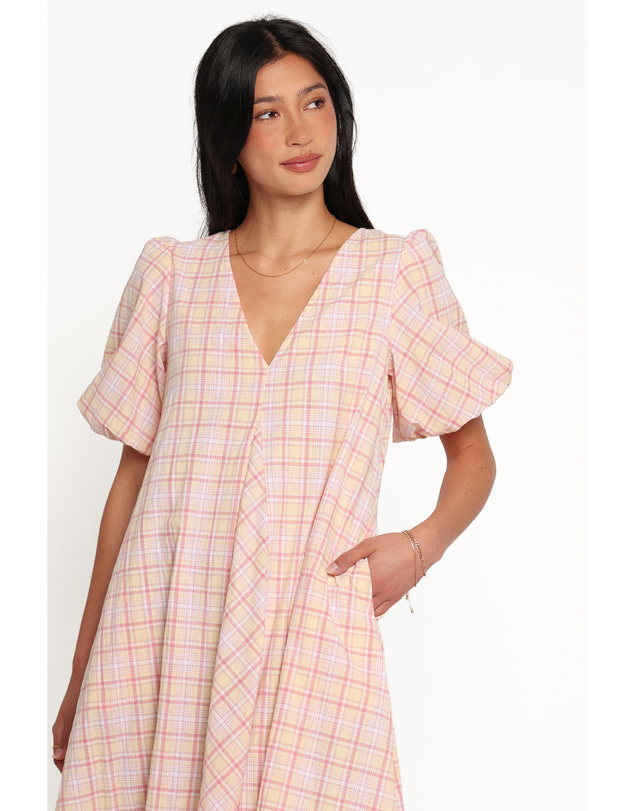 Petal & Pup - Patton Midi Dress - Butter Yellow Gingham