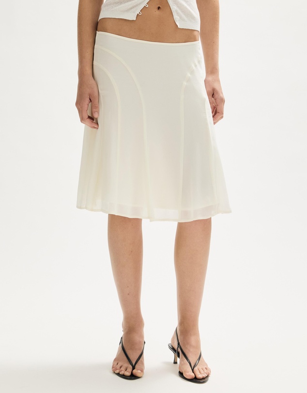 Minima Esenciales - Ophir Sheer Panelled Midi Skirt