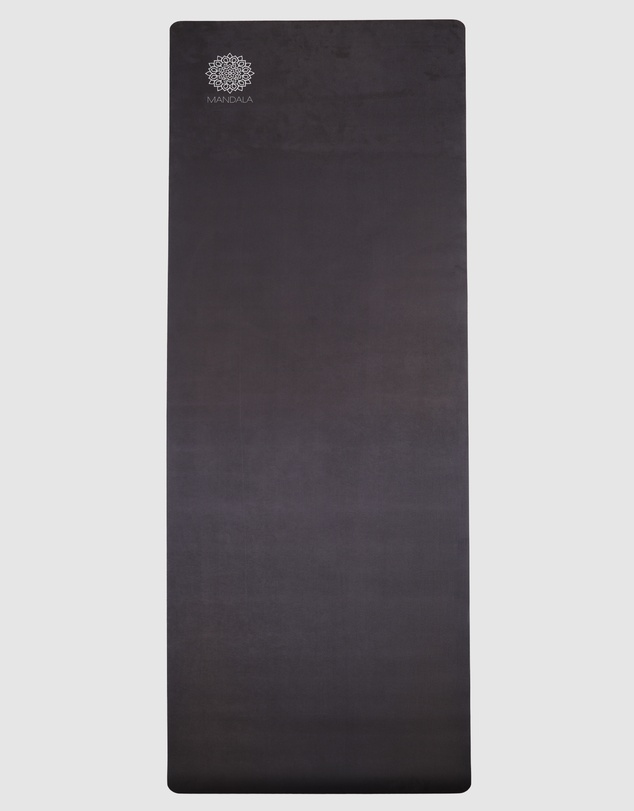 Mandala - Mandala Yoga Mat Premium Bundle, Includes Yoga Mat 188cm H x 61cm W, Yoga Strap & Steel Hydration Bottle - Black