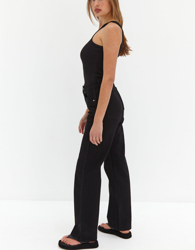 Style Addict - CORE Straight Leg Jeans - Black