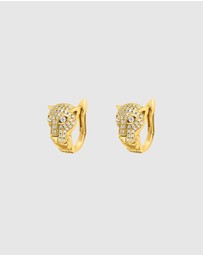 Nialaya Jewellery - Women's Panther Huggie Earrings
