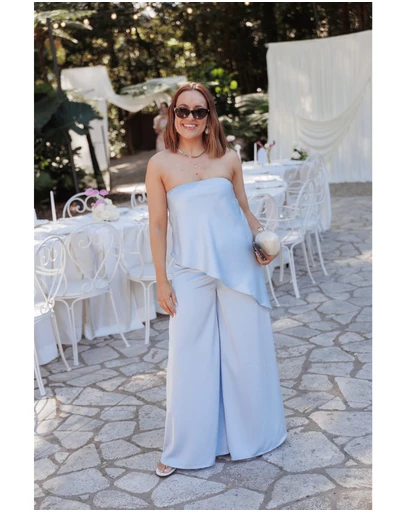 Petal & Pup - Charmer Wide Leg Pant - Light Blue