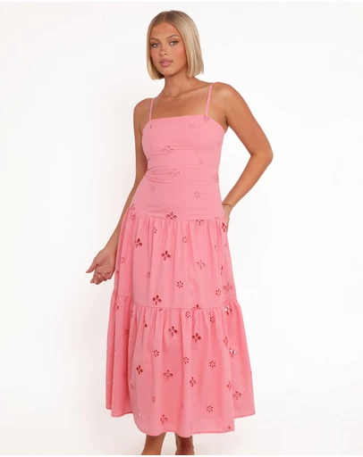 Petal & Pup - Botanique Midi Dress - Rose Broderie