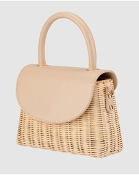 Olga Berg - Elle Wicker Top Handle
