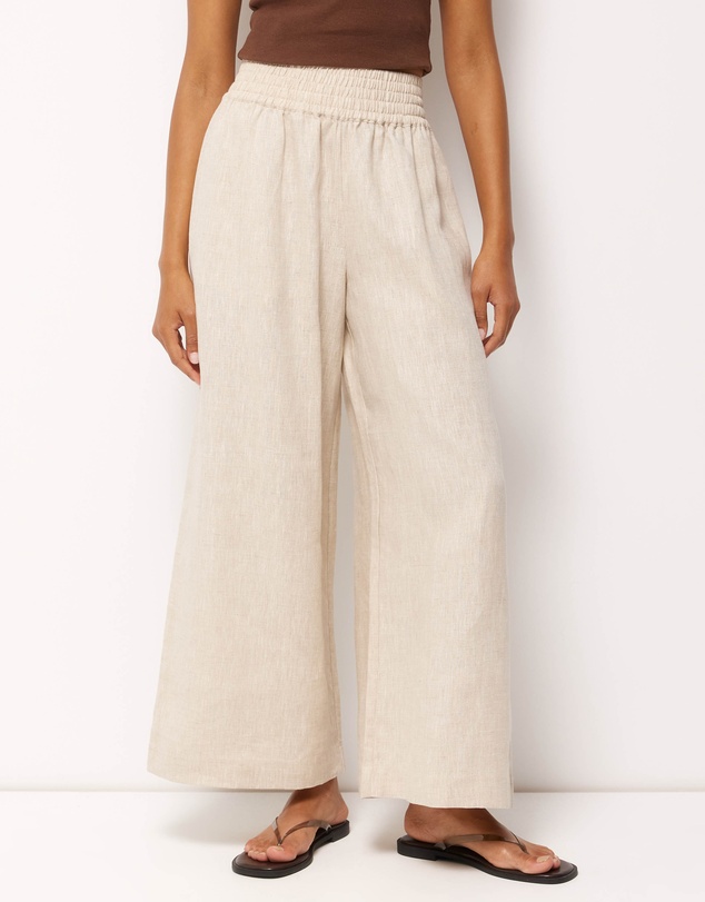 AERE - Tori Cropped Linen Pants