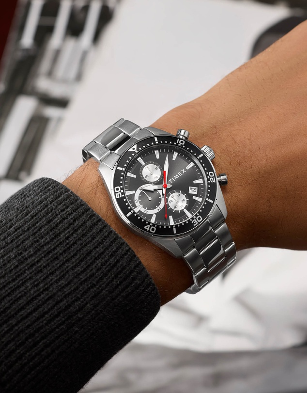TIMEX - Ridgefield Chronograph 42mm Stainless Steel Bracelet Watch