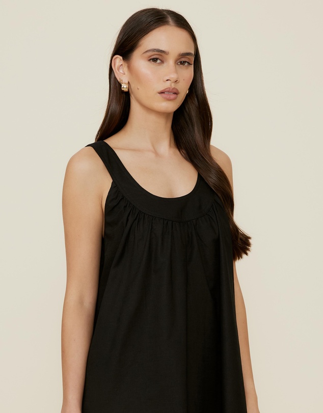 The Fated - Camille Linen Blend Mini Dress