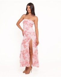 Petal & Pup - Adriel Strapless Maxi Dress - Pink