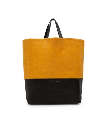 Pre-Loved by Azura Reborn - Pre-Loved Small Bicolor Suede and Calfskin Vertical Cabas Tote
