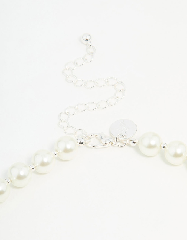 Lovisa - Silver Plated Pearl & Ball Necklace