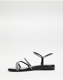 Holster - Viva Strappy Low Wedge - Black - Women's