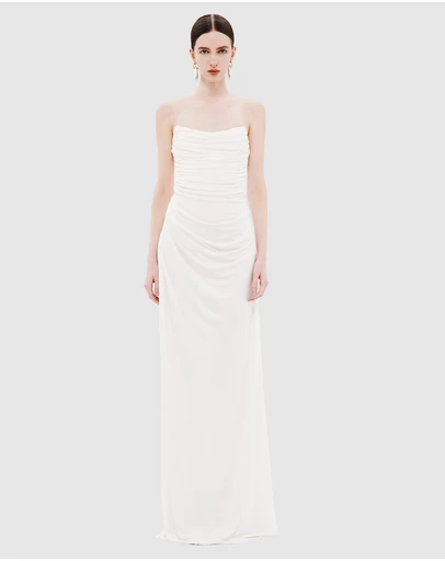 MISHA - The Dry Jersey Draped Maxi Dress