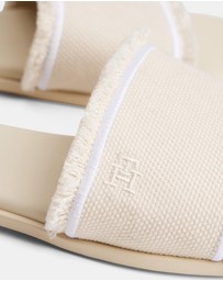 Tommy Hilfiger - Frayed Canvas Sandals - Women's
