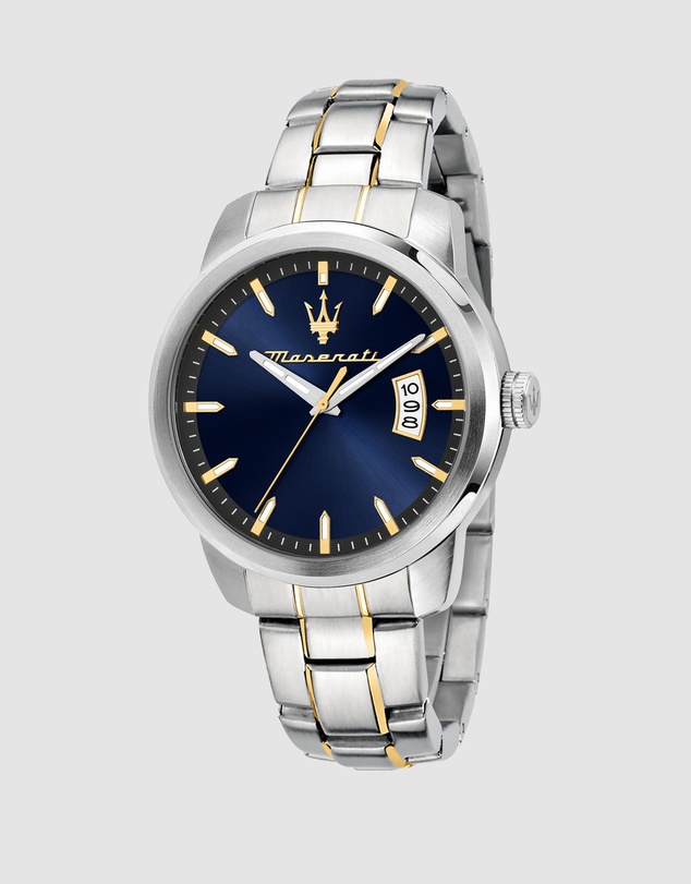 Maserati - Maserati Successo 42mm Blue Dial Two Tone Stainless Steel Strap  Watch