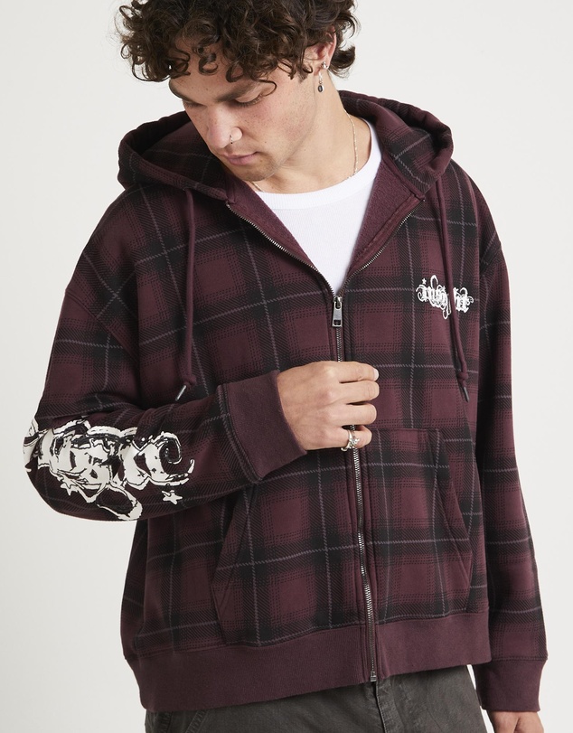 Insight - Yard Check Zip Through Hoodie