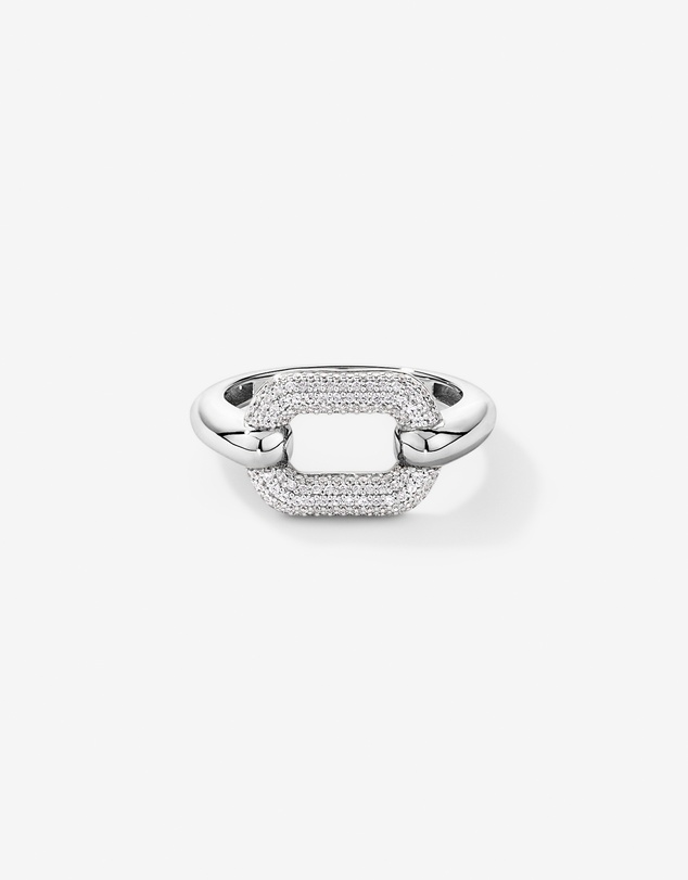 Michael Hill - Luxe Links Ring with Cubic Zirconia in Sterling Silver