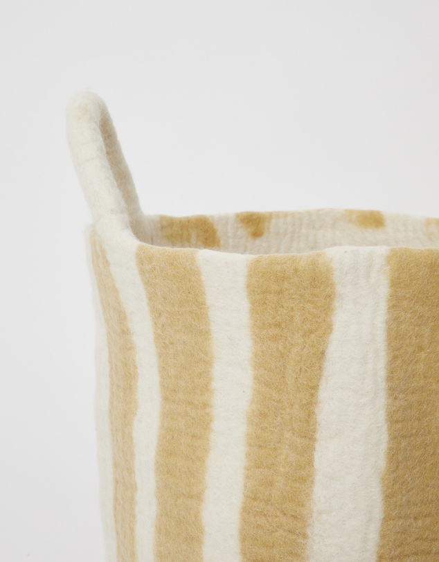 Phile - Toy Basket in Yellow Stripe - Large
