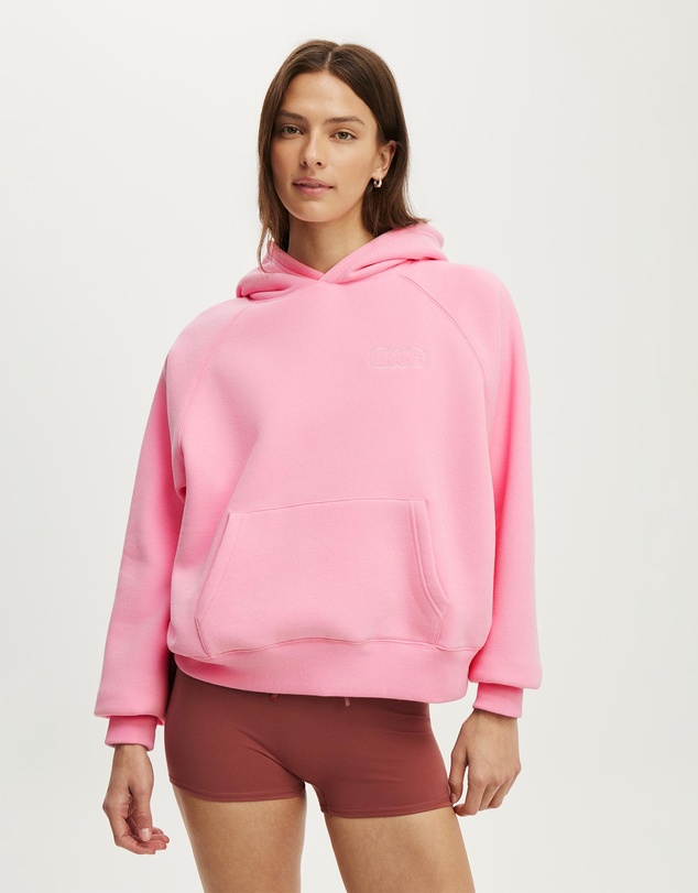 Cotton On Body Active - Plush Premium Graphic Raglan Hoodie