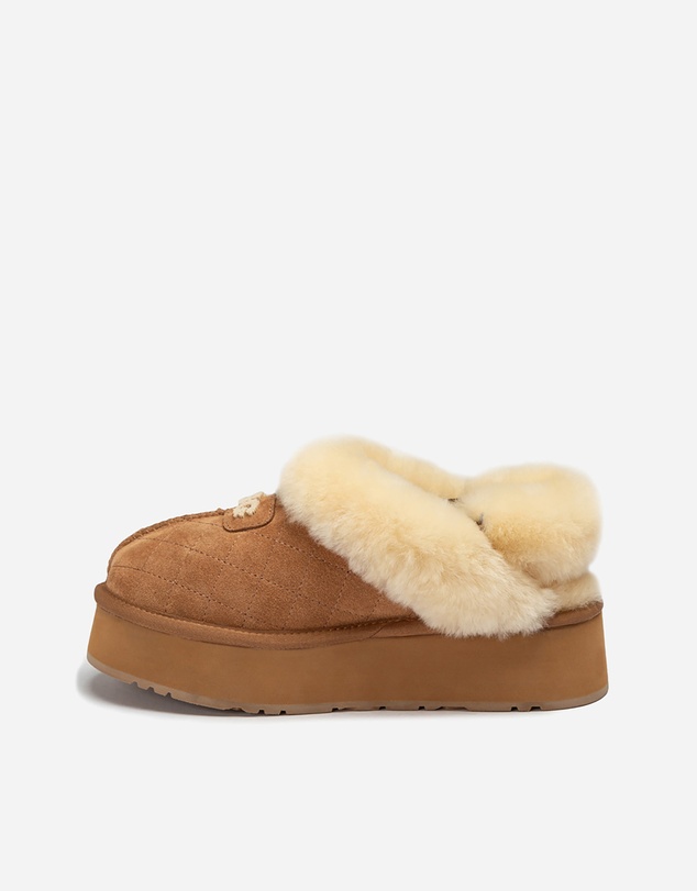 Ozwear Connection Uggs - Ugg Coquette Matelassé Logo Platform Slipper (Detachable Feature)