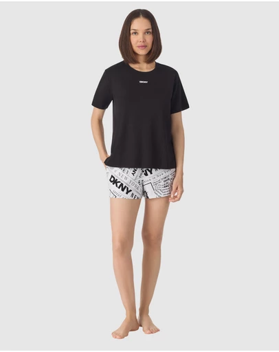 DKNY - Cotton Jersey Short Sleeve T-Shirt & Boxer Short Pyjama Set